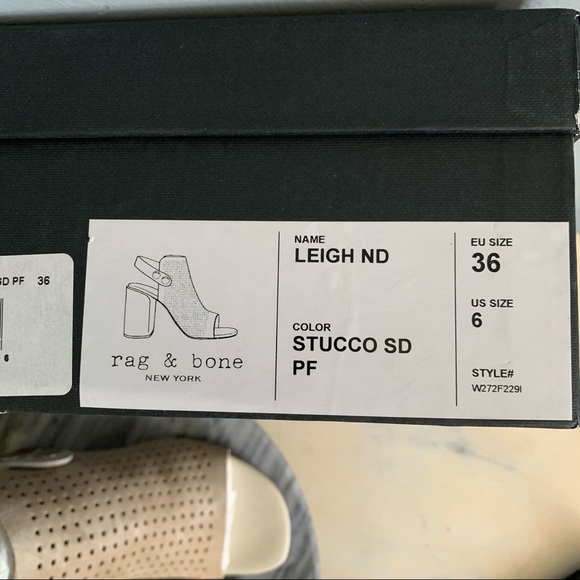 rag & bone | NIB Leigh Sandal in Stucco Perforated Suede  Size 6 - Picture 12 of 12